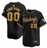 Men's Pittsburgh Pirates Active Player Custom Black Alternate Limited Baseball Stitched Jersey,baseball caps,new era cap wholesale,wholesale hats
